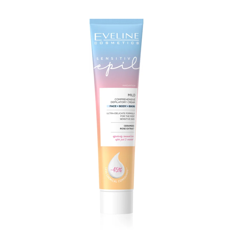 Крем для депіляції обличчя, тіла та ніг Eveline Cosmetics Sensetive Epil, 125 мл